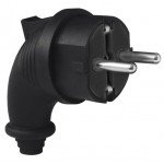 Вилка 220V угловая каучук 2Р+РЕ 1х16А IP44 UNIVERSAL 1241