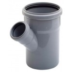 110 тройник канализационный 110х50 мм угол 45