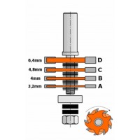 Фреза пазовая наборная 40 x 48 мм S=12 Z=3 GLOBUS 2560