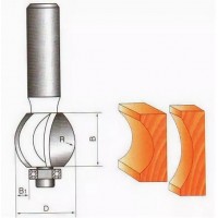 Фреза кромочная галтельная 5 x 24 х 10 мм S=8  GLOBUS 1015