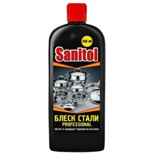 Средство для чистки метал. изделий 250 мл SANITOL БЛЕСК СТАЛИ ЧС-11